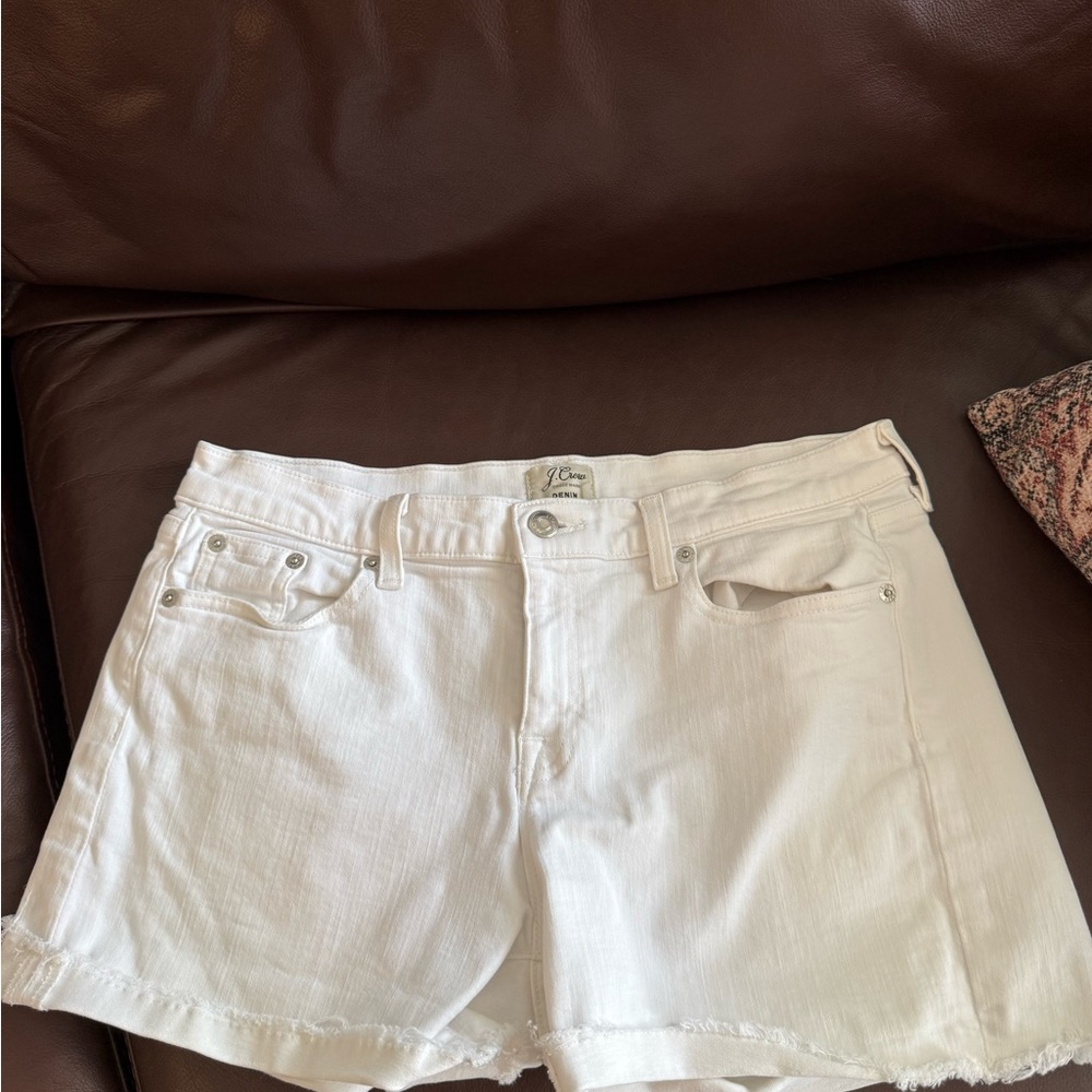 J. Crew Classic White Denim Shorts